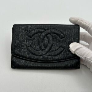 Chanel Pebbled Leather Wallet